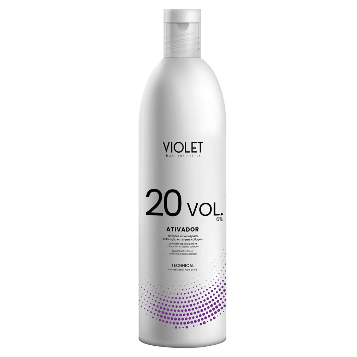 Activateur 20 Vol. pour Coloration COLLAGEN - 1000 ml | Violet Hot