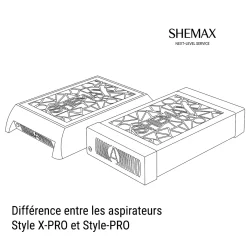 Aspirateur de table Style X-PRO sans sac avec filtre - Rose | Shemax Discount