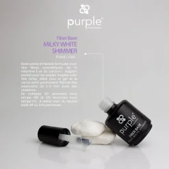 BASE FIBER - Milky White Shimmer 15 ml | Purple Professional Fashion