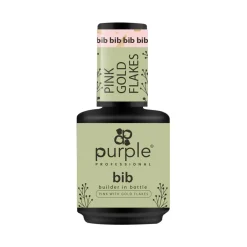 BIB - Builder in Bottle PINK WITH GOLD FLAKES - 15 ml | Purple Professional Fashion