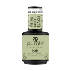 BIB - Builder in Bottle WHITE WITH MULTI FLAKES - 15 ml | Purple Professional Sale
