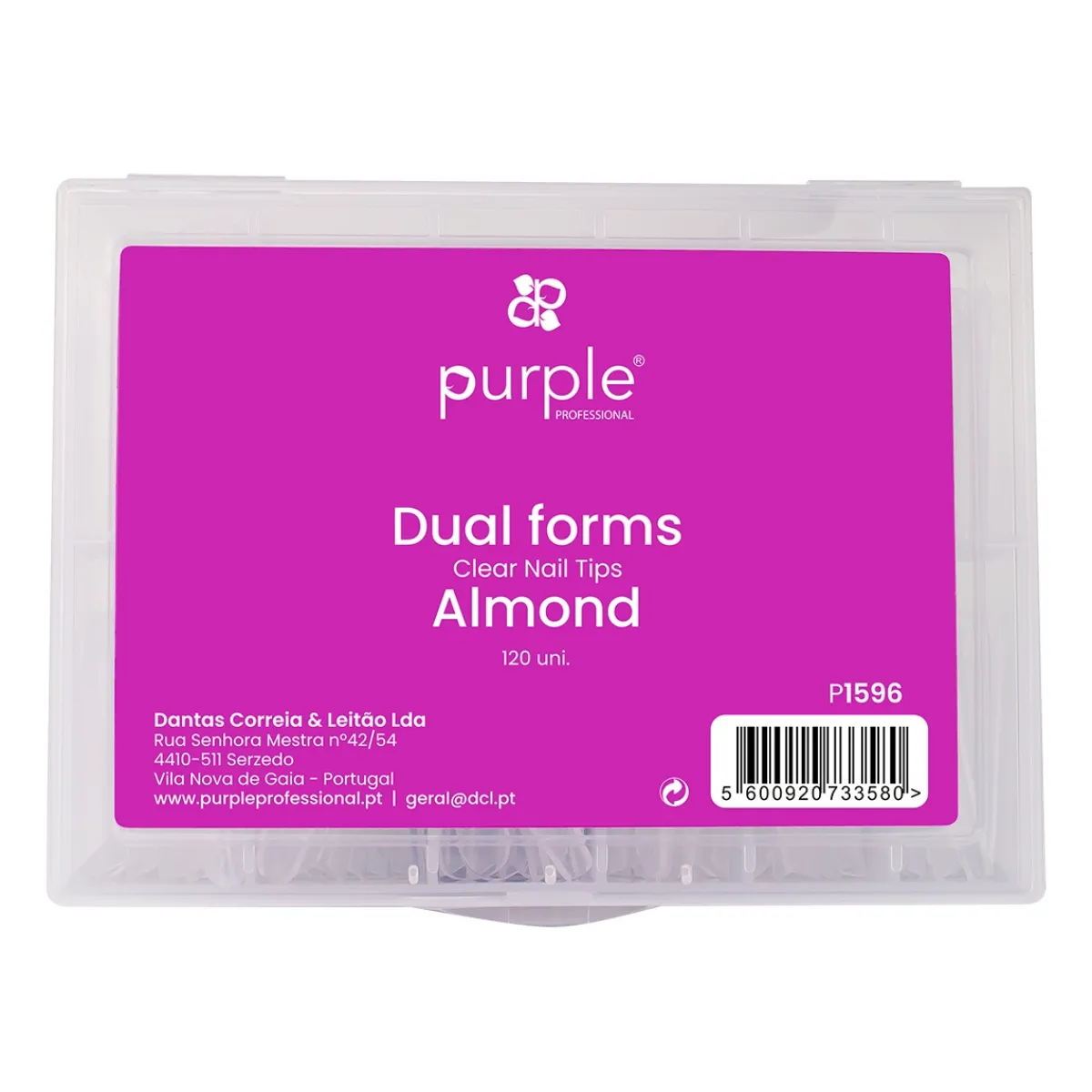 Capsules Popits DUAL FORMS Forme Amande « Press on tips » - Boite de 120 pcs | Purple Professional Outlet