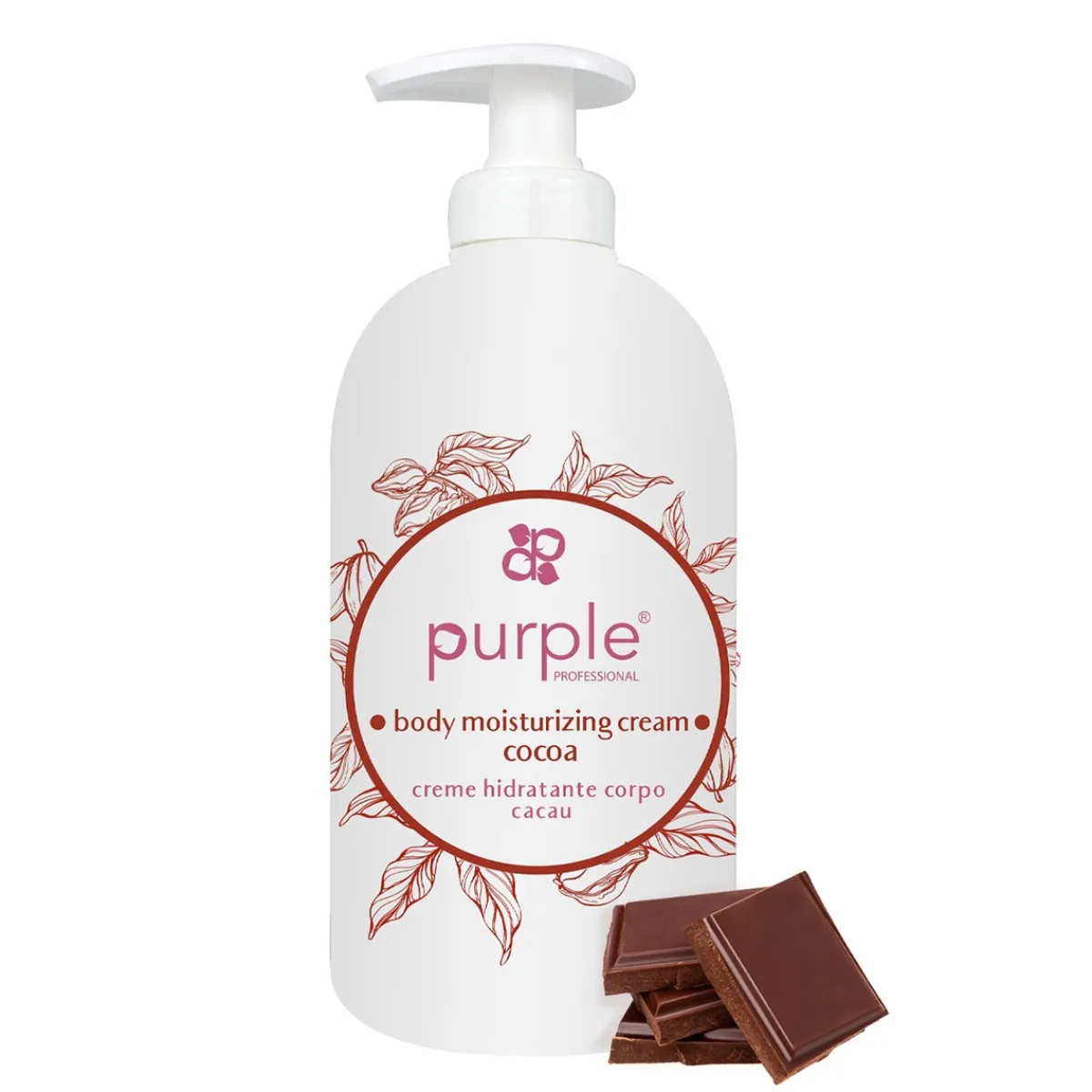 CRÈME VEGAN hydratante pour le corps 500 ml - Cacao | Purple Professional Hot