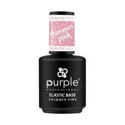 ELASTIC BASE COLOR - Shimmer Pink 15 ml | Purple Professional Outlet