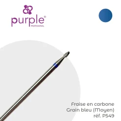 Fraise en Carbone Grain Bleu 1,6 x 3 mm - Purple | Purple Professional Online