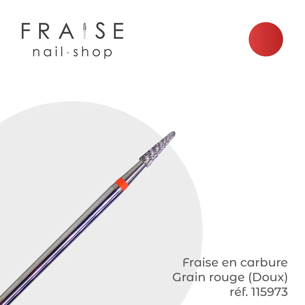 Fraise en Carbure Grain Rouge Forme Conique 0,2 cm (115973) | FREZA Company Ltd Sale