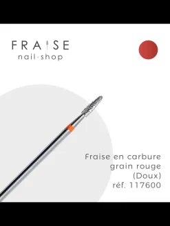 Fraise en carbure grain rouge pour façonnage à l’intérieur de l’ongle 117600 | FREZA Company Ltd Fashion