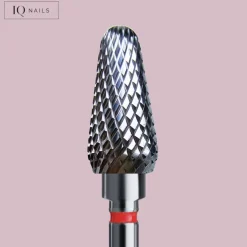 Fraise en Carbure Grain Rouge forme Conique 6 mm - | IQ Nails Outlet