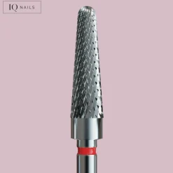 Fraise en Carbure Grain Rouge forme Conique 4 mm - | IQ Nails Hot