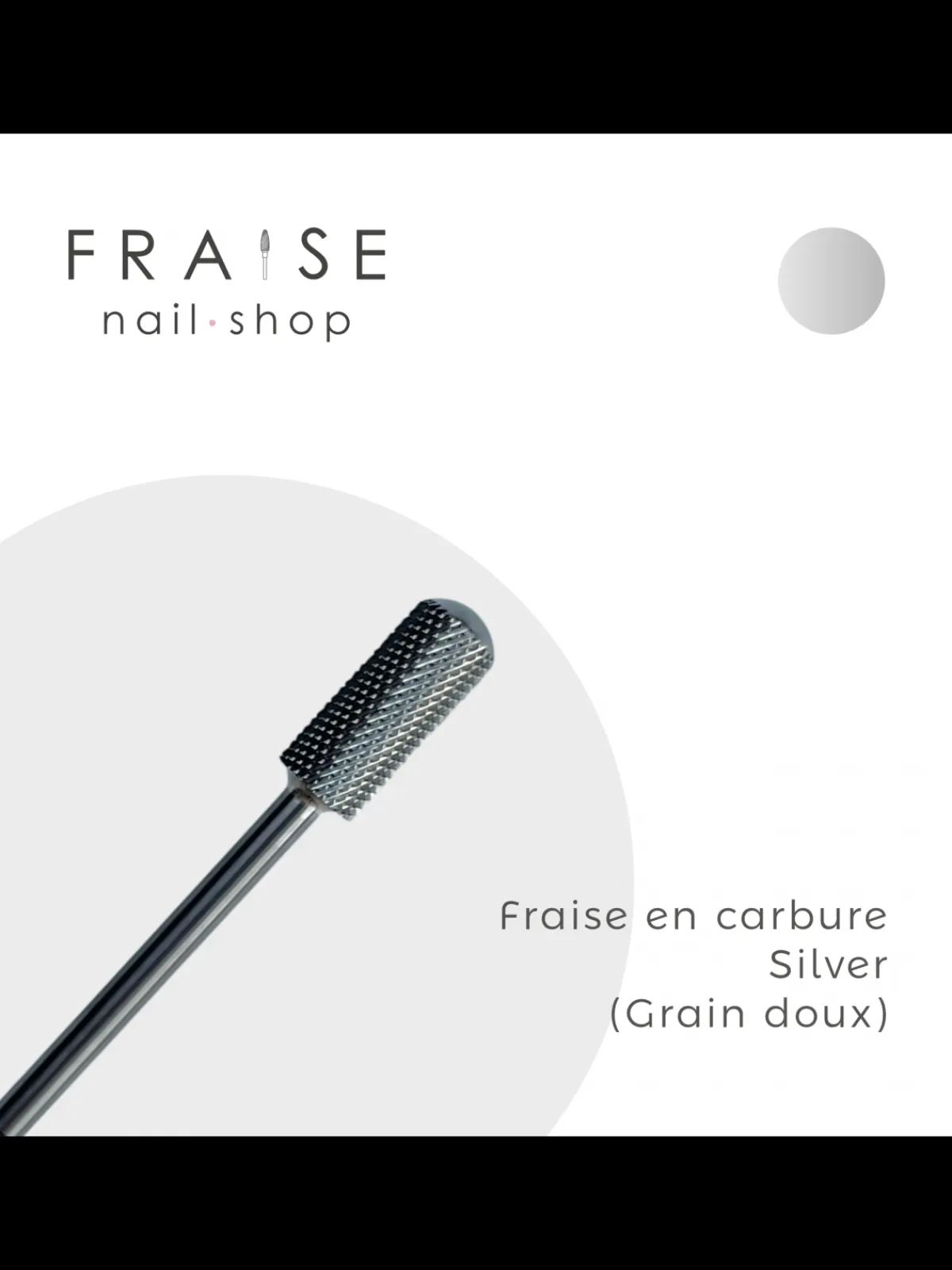 Fraise en carbure Silver grain doux | Fraise Nail Shop Outlet