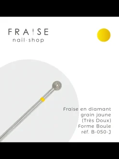 Fraise en diamant forme Boule grain jaune diamètre 0,50 (118053) | KMIZ Discount