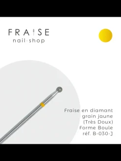 Fraise en diamant forme Boule grain jaune diamètre 0,31 (118057) | Vladmiva Best