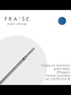 Fraise en diamant forme Cylindre grain bleu diamètre 0,18 | KMIZ Clearance