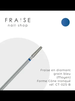 Fraise en diamant forme cône tronqué grain bleu diamètre 0,25 (113955) | KMIZ Sale