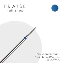 Fraise en Diamant Grain Bleu forme Flamme 0,12 cm | KMIZ Clearance