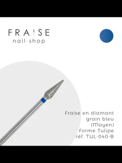 Fraise en Diamant Grain Bleu forme Tulipe 0,40 cm | KMIZ Hot