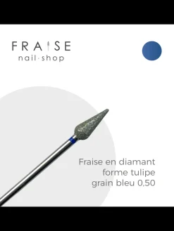 Fraise en Diamant Grain Bleu forme Tulipe 0,50 cm | KMIZ Best