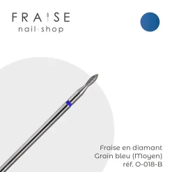 Fraise en Diamant Grain Bleu forme Olive 0,18 cm | KMIZ Best