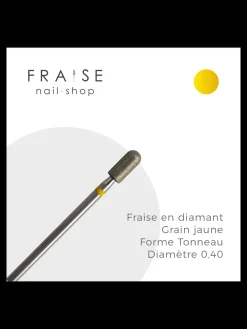 Fraise en diamant grain jaune forme Tonneau 0,40 | Vladmiva Online