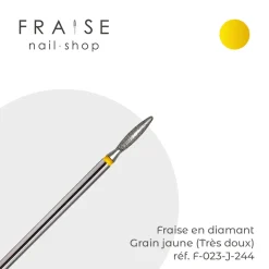 Fraise en Diamant Grain Jaune forme Flamme 0,23 cm | KMIZ Clearance