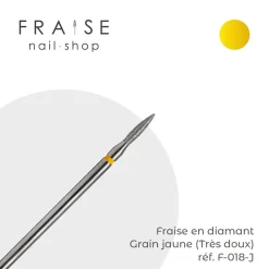 Fraise en Diamant Grain Jaune forme Flamme 0,18 cm | Vladmiva New