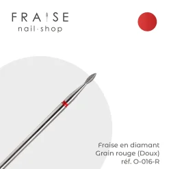 Fraise en Diamant Grain Rouge forme Olive 0,16 cm | KMIZ Best