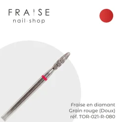 Fraise en Diamant Grain Rouge forme Flamme Tornade Arrondie 0,21 x 0,80 cm | Systema New