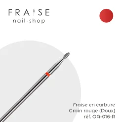 Fraise en Diamant Grain Rouge forme Olive arrondie 0,16 cm | KMIZ Discount