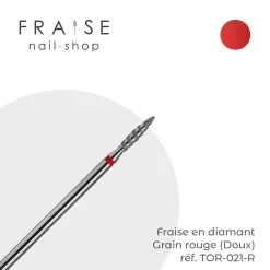 Fraise en Diamant Grain Rouge forme Flamme Tornade 0,21 cm | KMIZ Clearance