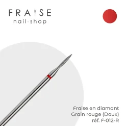 Fraise en Diamant Grain Rouge forme Flamme 0,12 cm | Vladmiva Clearance
