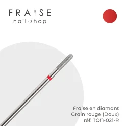 Fraise en Diamant Grain Rouge forme Tonneau 0,21 cm | Vladmiva Sale