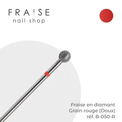 Fraise en Diamant Grain Rouge forme Boule 0,50 cm | KMIZ Outlet