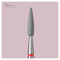 Fraise en Diamant Grain Rouge forme Flamme 2,3 mm - | IQ Nails Hot