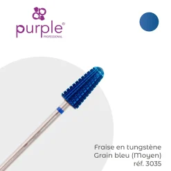 Fraise en Tungstène Grain Bleu Forme Conique 6,8 x 15 mm - Purple | Purple Professional New