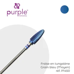 Fraise en Tungstène Grain Bleu Embout Arrondi 6 x 14,5 mm - Purple | Purple Professional New