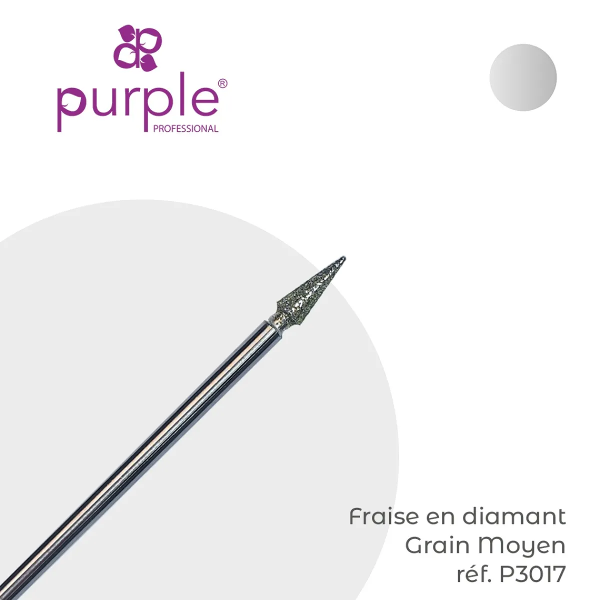 Fraise manucure Russe en Diamant forme Tulipe 3 x 7 mm - Purple | Purple Professional New