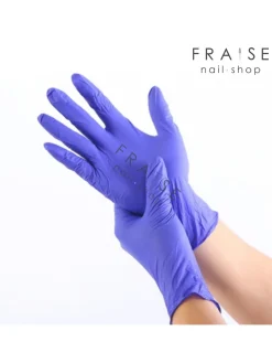 Gants en Nitrile Violets non-poudrés Taille L (8/9) - Boite de 100 gants | Mercator Outlet