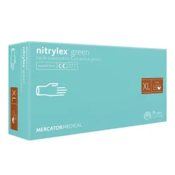 Gants NITRYLEX en Nitrile Verts non-poudrés Taille XL (9/10) - Boite de 100 gants | Mercator Outlet