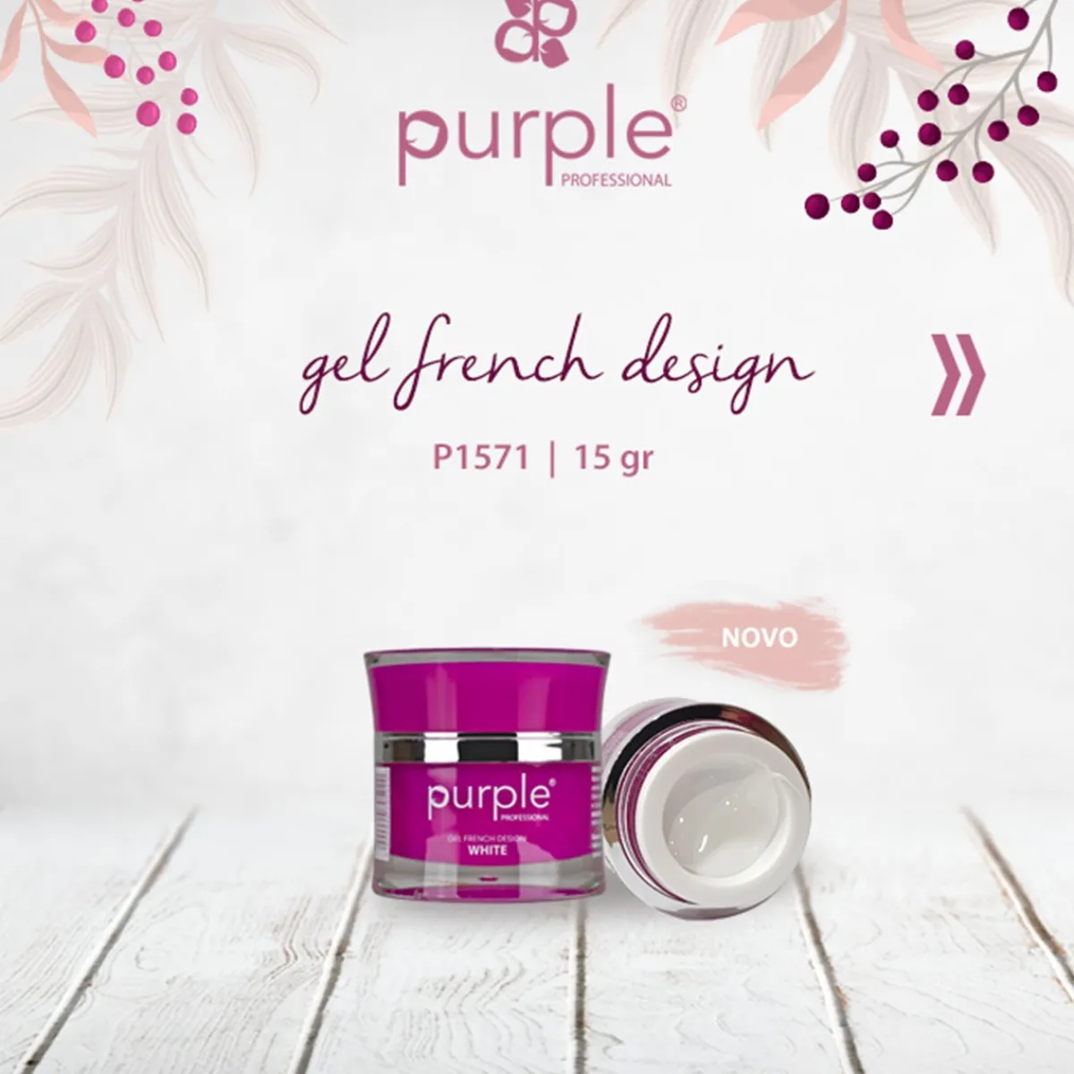 Gel blanc FRENCH DESIGN - 15 gr | Purple Professional Fashion