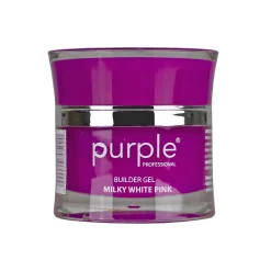 Gel de construction BUILDER GEL MILKY WHITE PINK - 15 gr | Purple Professional Outlet