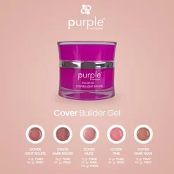 Gel de construction BUILDER GEL COVER LIGHT ROUGE - 50 gr | Purple Professional Fashion