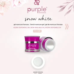 Gel French manucure SNOW WHITE - 15 gr | Purple Professional New