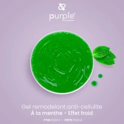 Gel remodelant anti-cellulite à la menthe - Effet froid - 500 ml | Purple Professional Discount