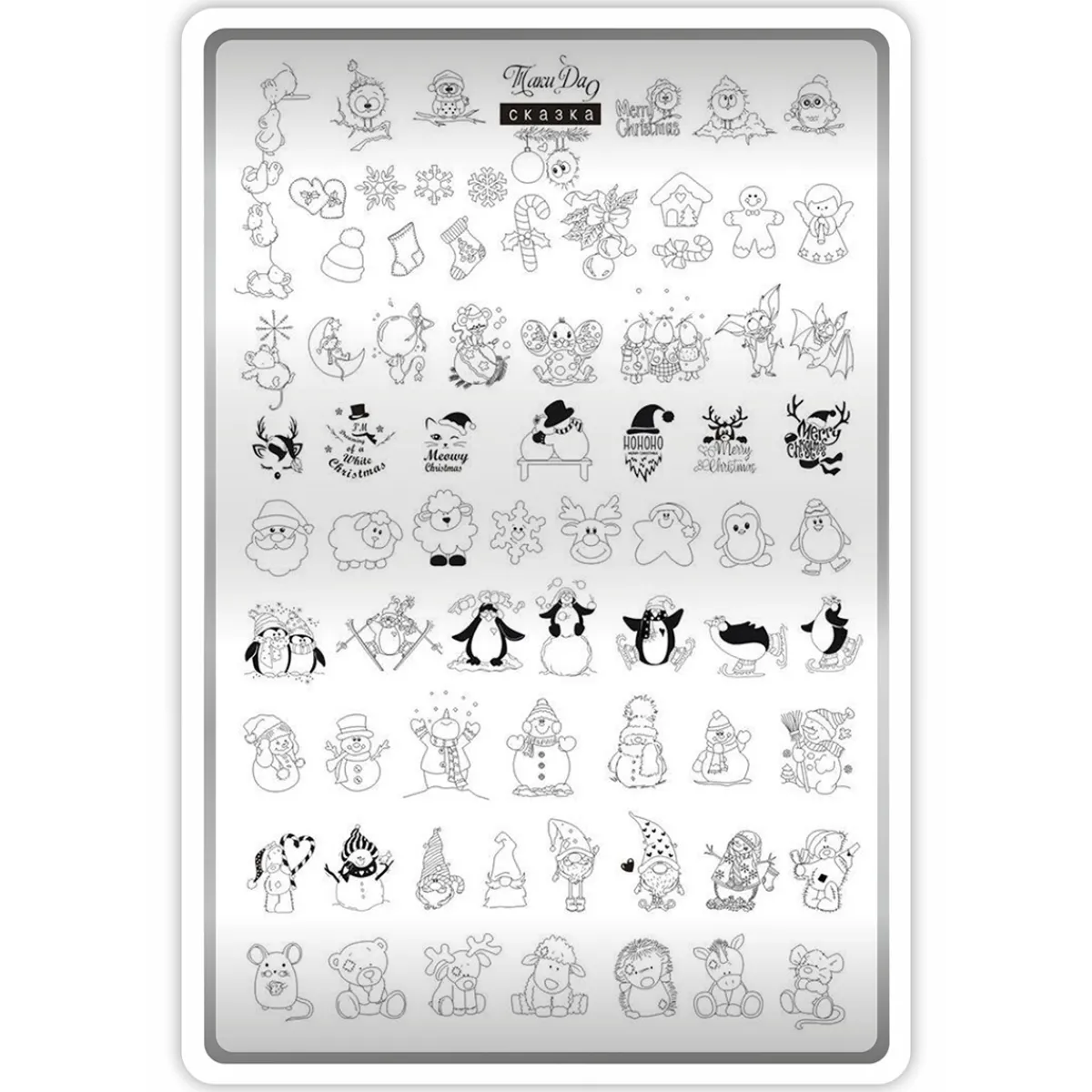 Grande Plaque de STAMPING + Pochoir - Contes | Taki Da Discount