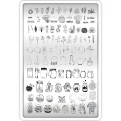 Grande Plaque de STAMPING + Pochoir - Florarium | Taki Da Sale