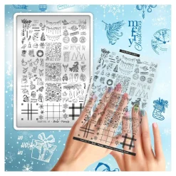 Grande Plaque de STAMPING + Pochoir - Miracle | Taki Da New