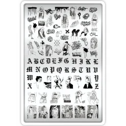 Grande Plaque de STAMPING + Pochoir - Urban | Taki Da Fashion