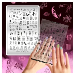 Grande Plaque de STAMPING + Pochoir - She | Taki Da Sale