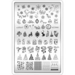 Grande Plaque de STAMPING + Pochoir - 2020 | Taki Da Discount