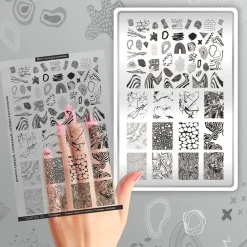 Grande Plaque de STAMPING + Pochoir - Textures | Taki Da Best